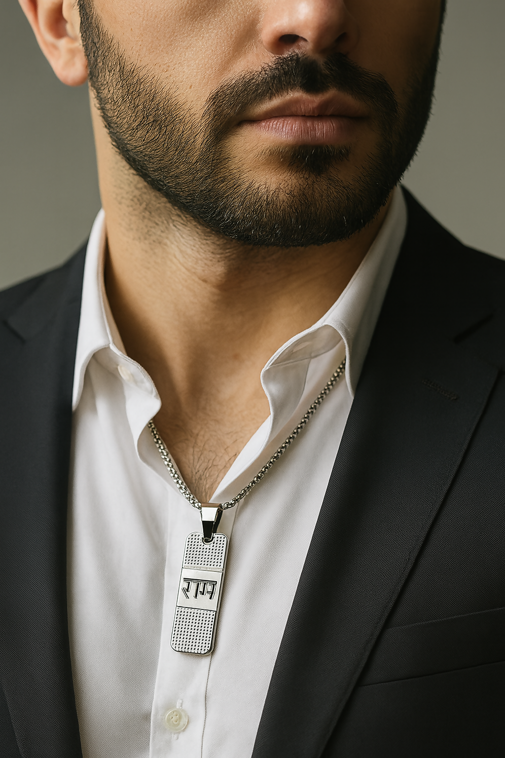 Silver Plated Ram Chain Pendant