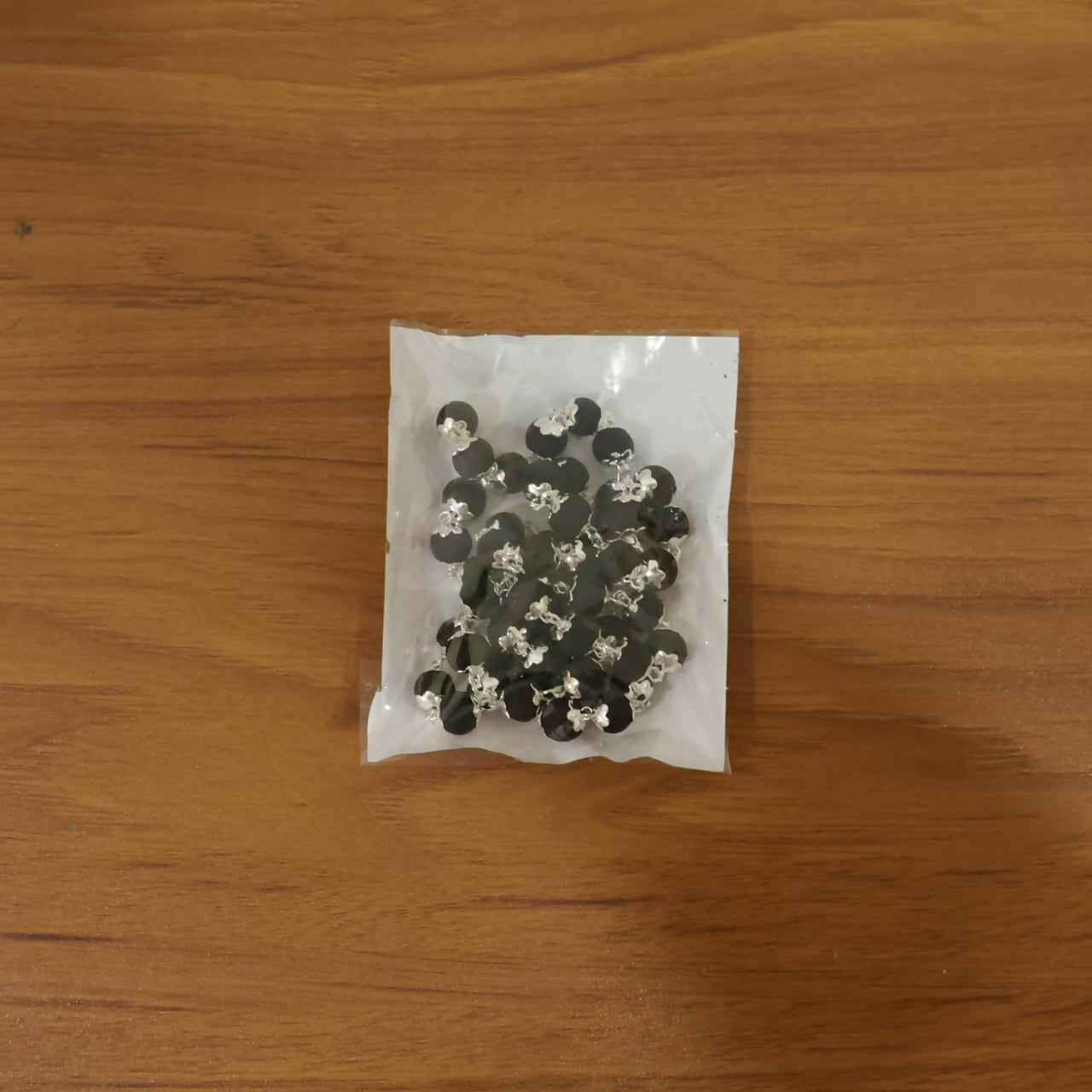 Karungali mala Black Matte Beaded Necklace with Silver plated (Original)