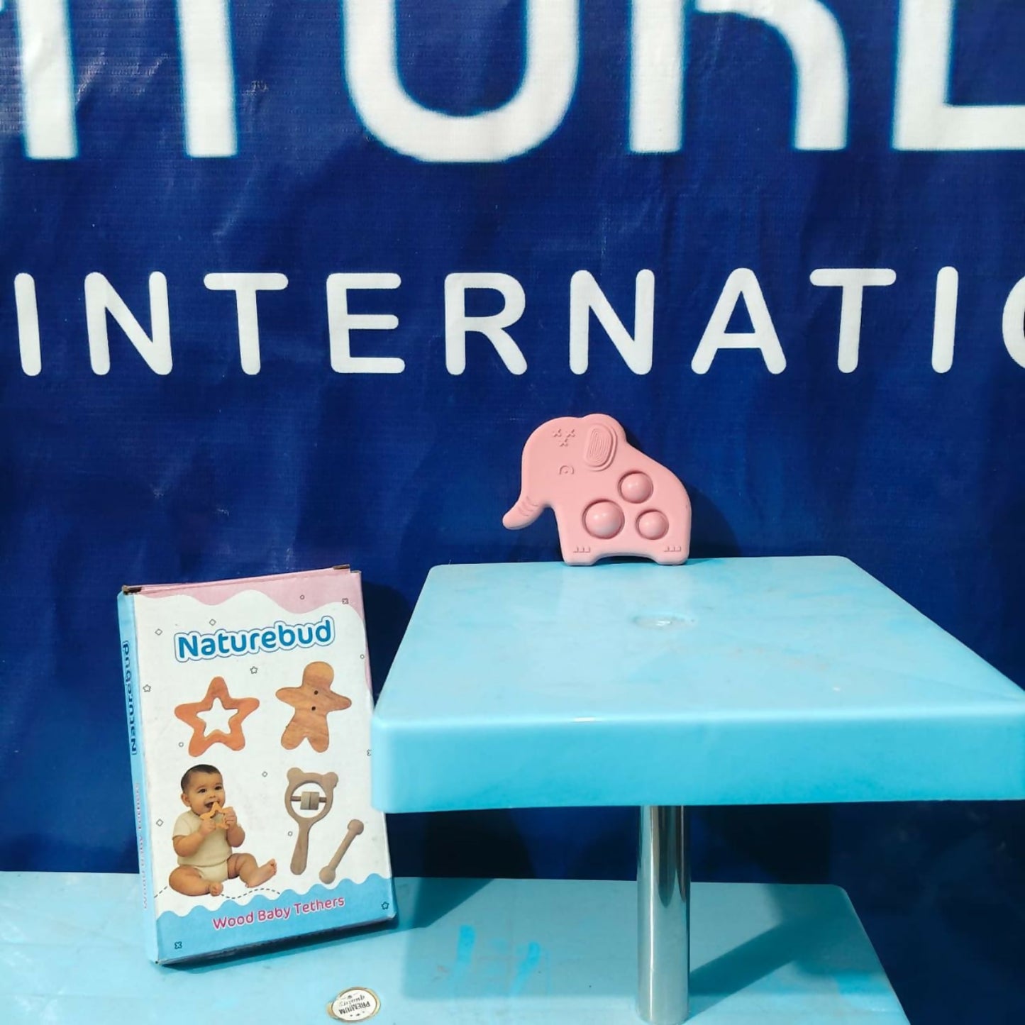 Baby Elephant Pop it Silicone Teether