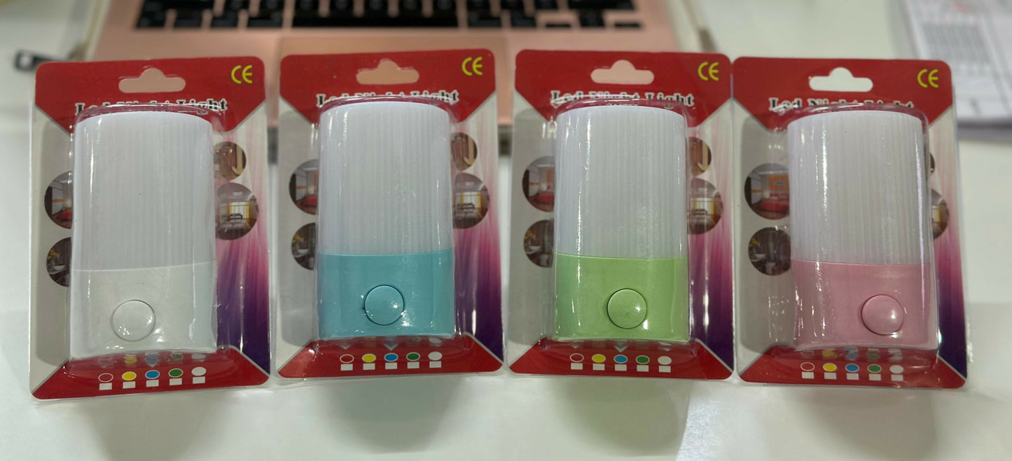 Plug-In LED Night Light with Soft Glow, Compact Wall Night Lamp for Bedroom, Kids Room, Nursery & Hallway(COLOR MAY VARY)