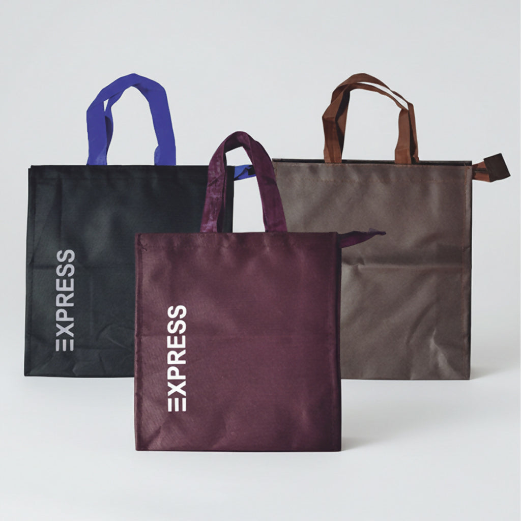 Express reusable Shopping Bag – Multicolor Tote with Handles, Heavy-Duty Eco Grocery Bag for Daily Use, Durable Fabric, Foldable and Recyclable
