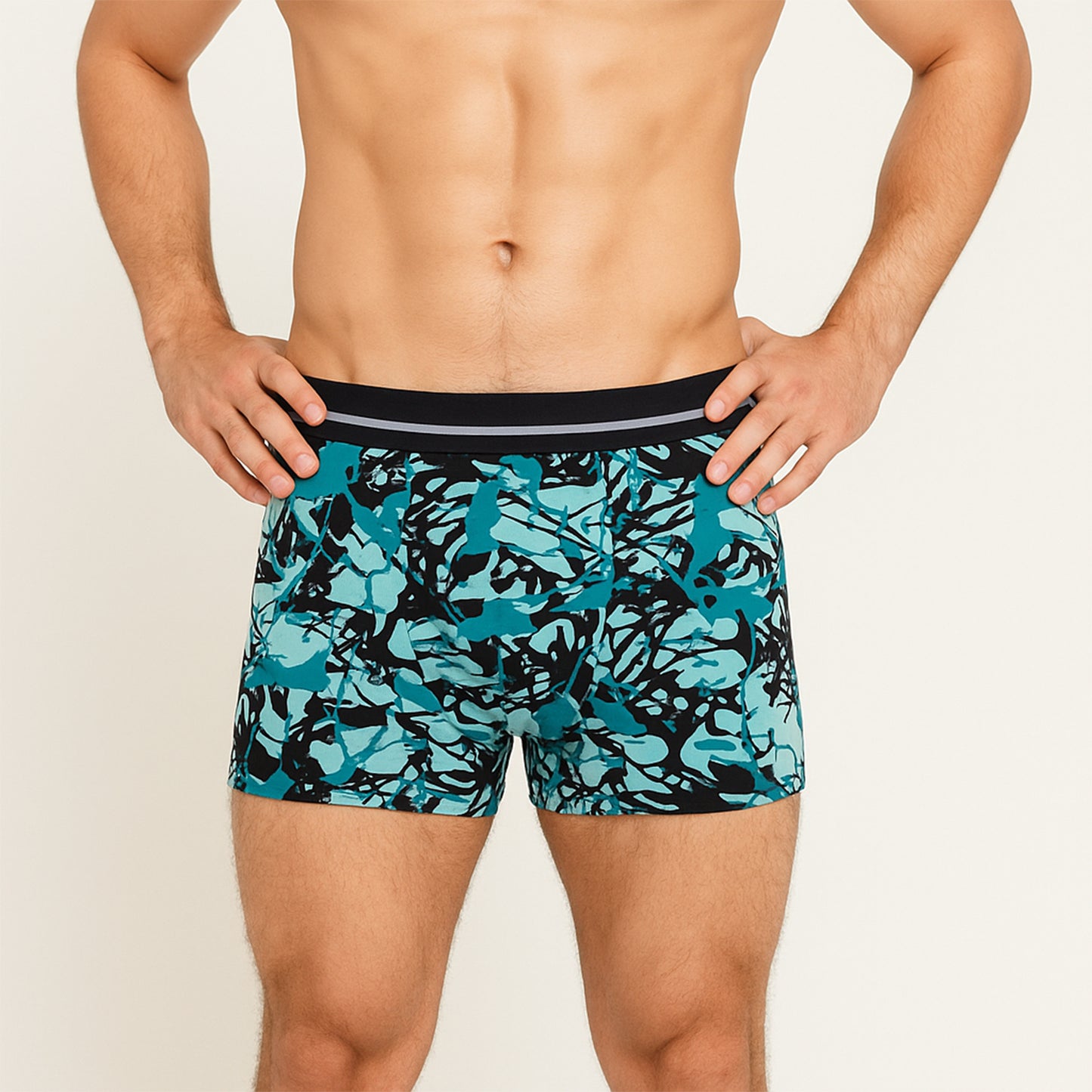 Men’s Stretch Boxer Briefs (Large) - (1 Pc / Mix Color)
