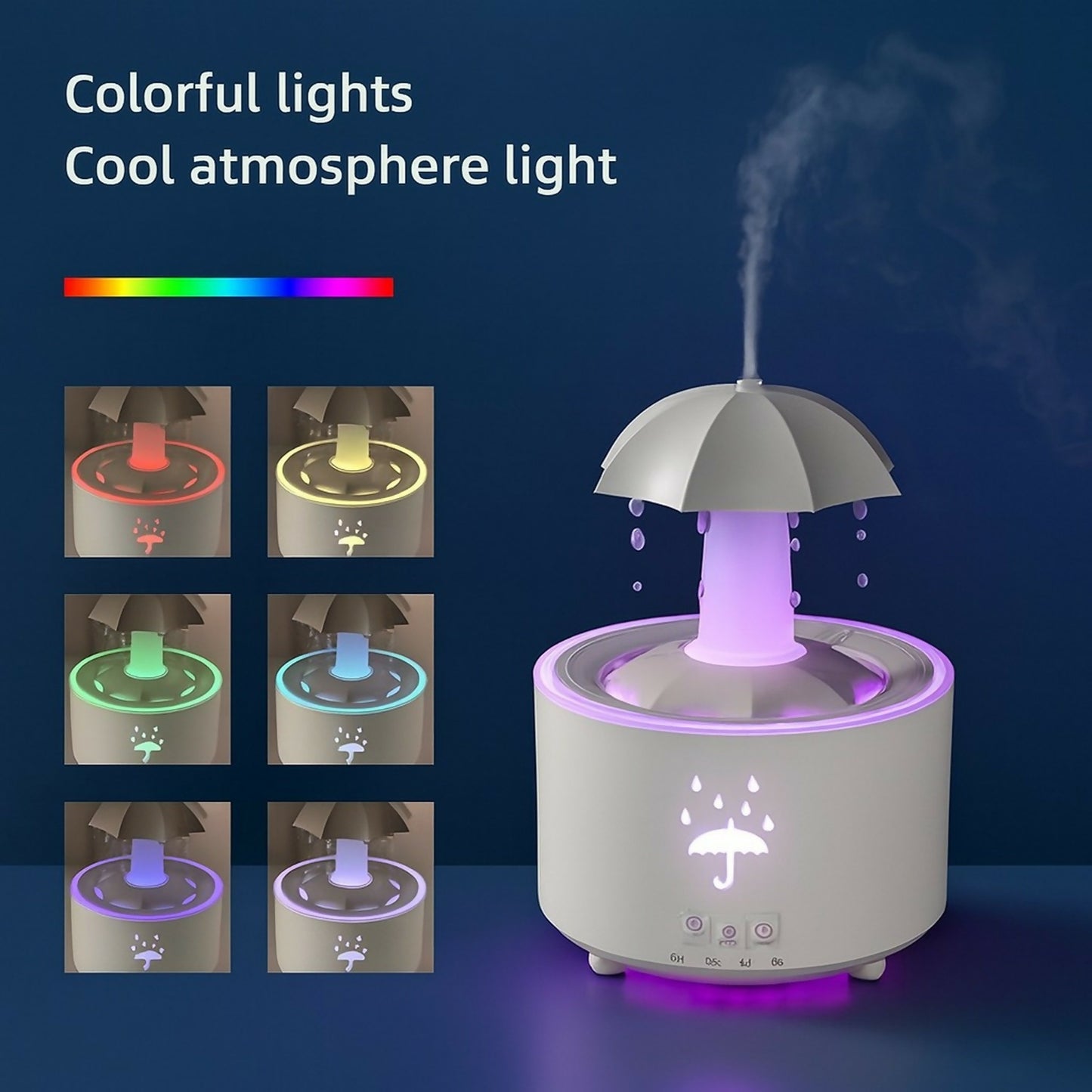 Umbrella Aromatherapy Diffuser with Colorful LED Lights & Cool Mist Spray