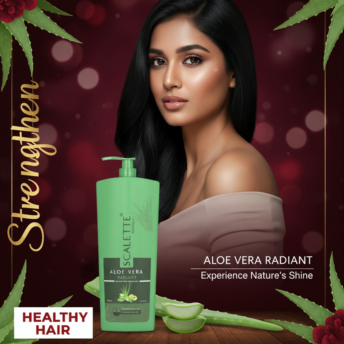 Scalette Aloe Vera Radiant Shampoo & Conditioner for Smooth, Shiny & Nourished Hair Care