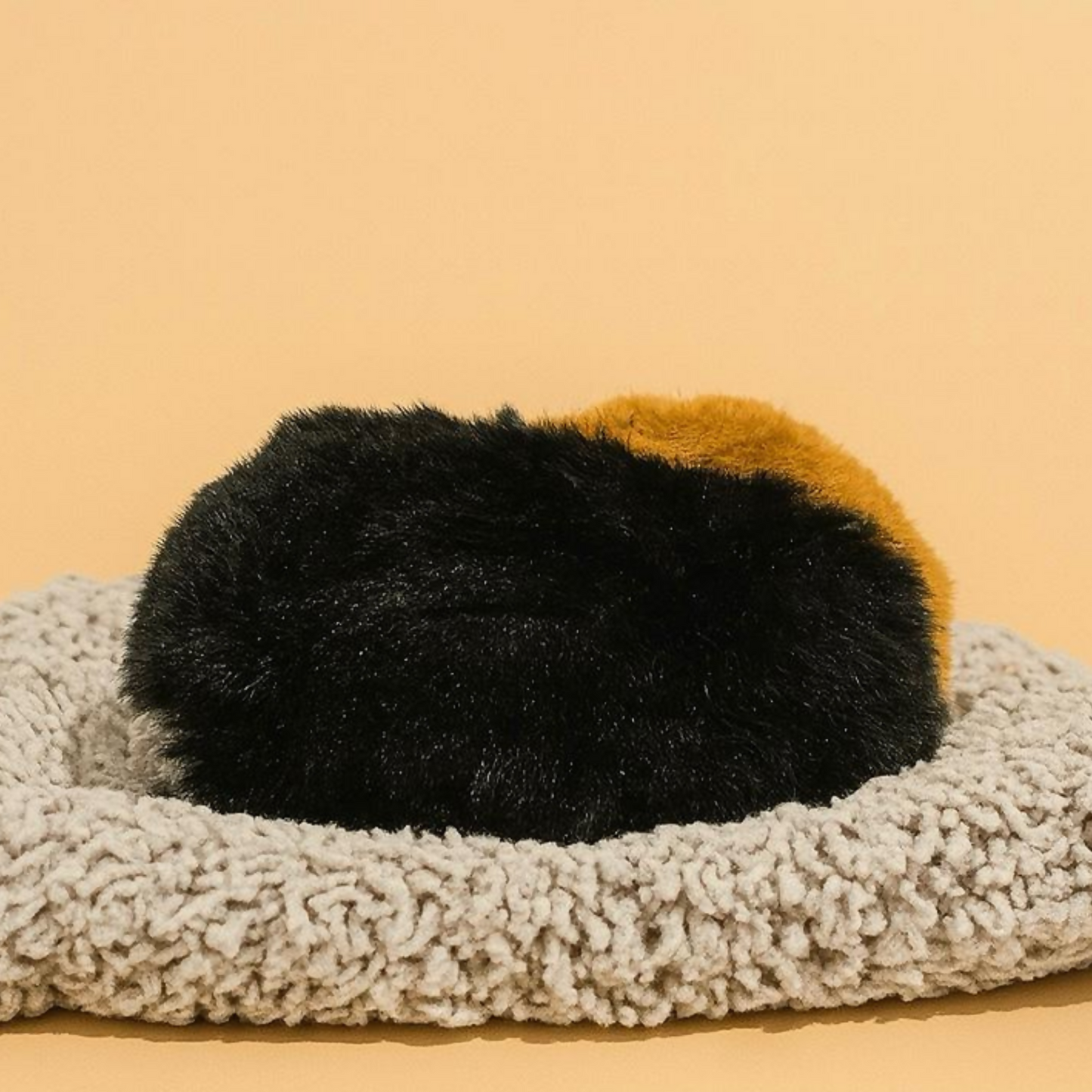 Premium Grey & White Sleeping Puppy Dashboard Toy