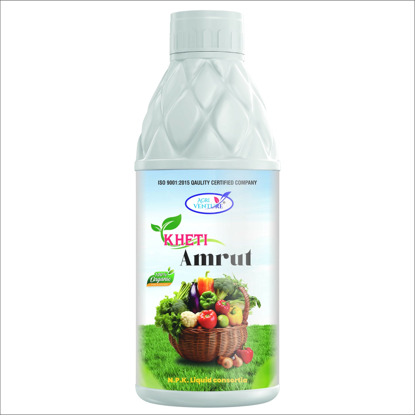 AgriVenture KHETI AMRUT ( NPK Consortia ) Nitrogen, Phosphorus And Potassium Bactericide Organic Product BIO FIRTILIZERS (1 LTR)