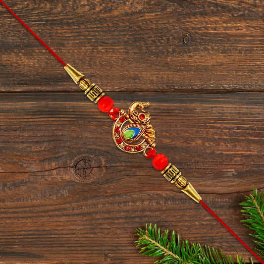 stone-studded Rakhi with thread (1 Pc)