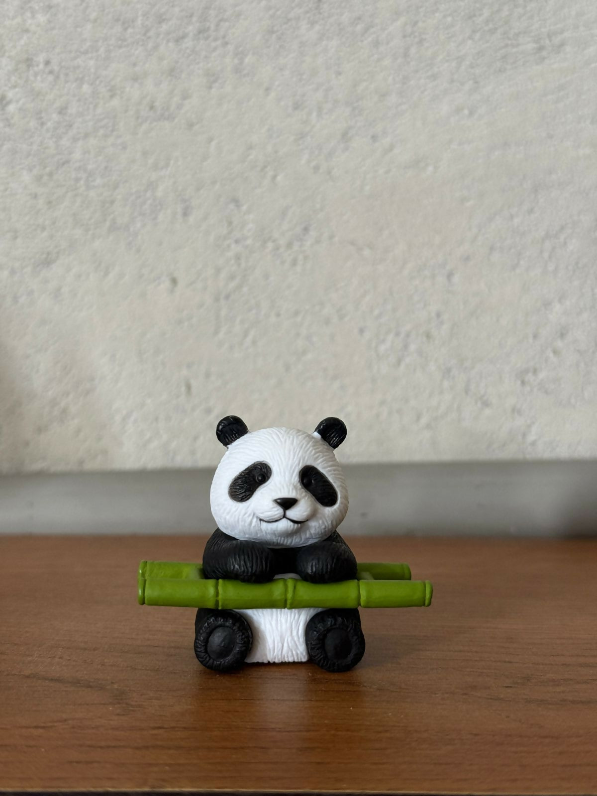 Cute Panda Sitting with Bamboo poly-resin Showpiece | Mini Panda Home Decor Figurine