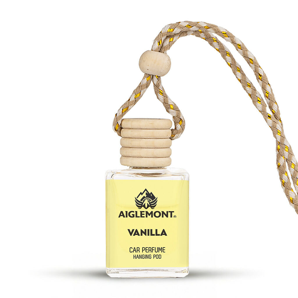 Aiglemont Vanilla Car Perfume Hanging Pod 10ml | Long-Lasting Car Air Freshener | Premium Car Interior Accessory