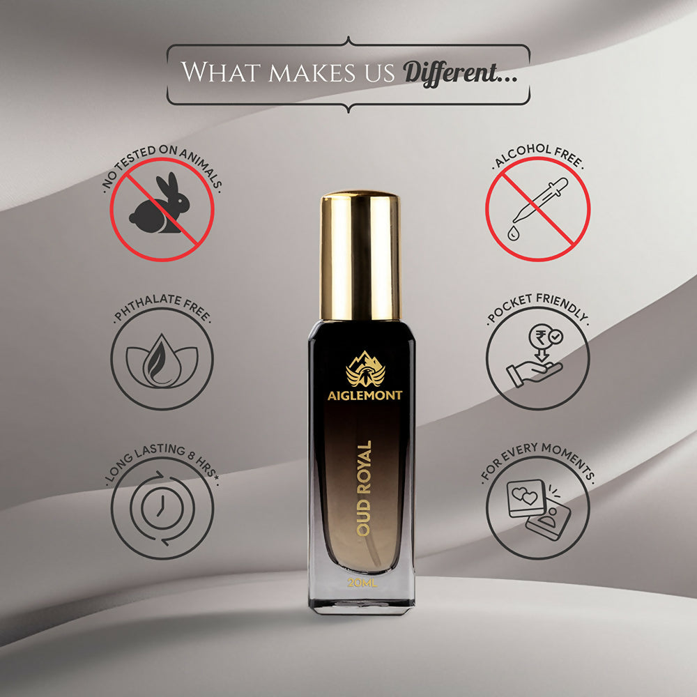 Aiglemont Oud Royal Alcohol-Free Long Lasting Perfume Spray for Men & Women 20ml