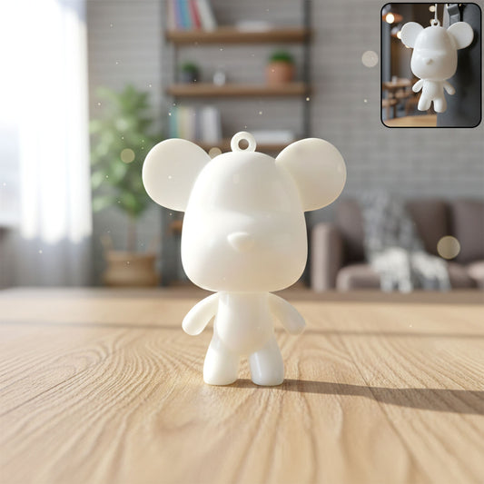 cute bear figure keychain for bags and keys