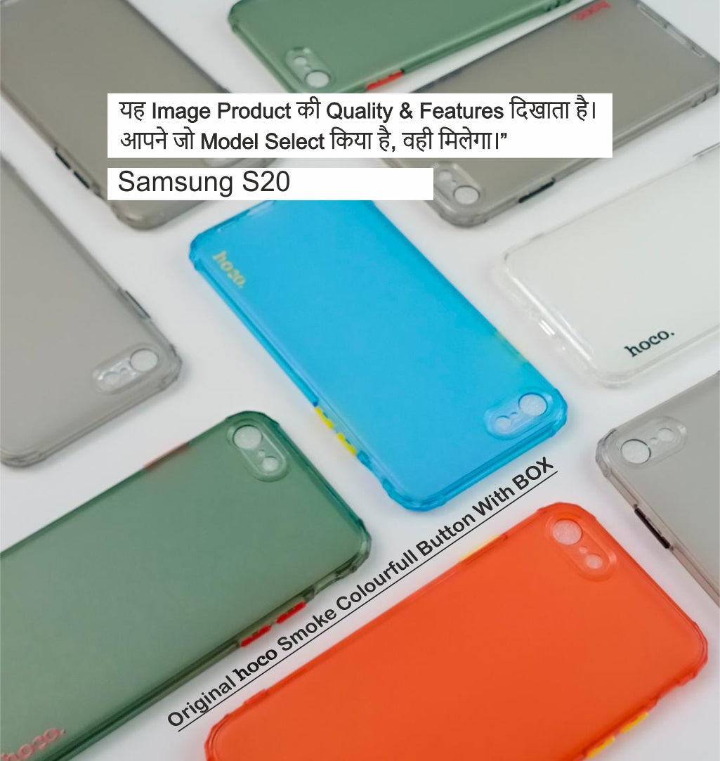 Hoco Smoke Case With Colourfull Button Case For Samsung S20