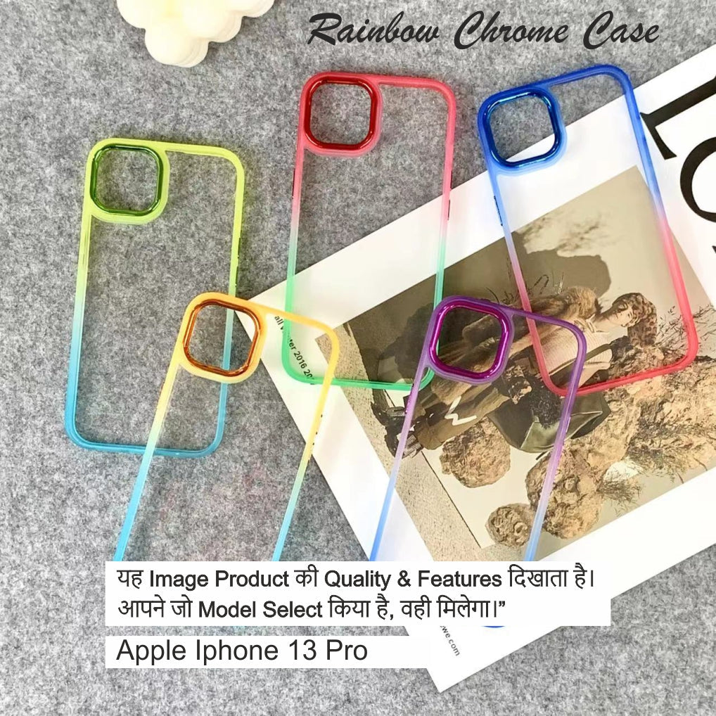 Rainbow Chrome Back Case Case For Iphone 13 Pro