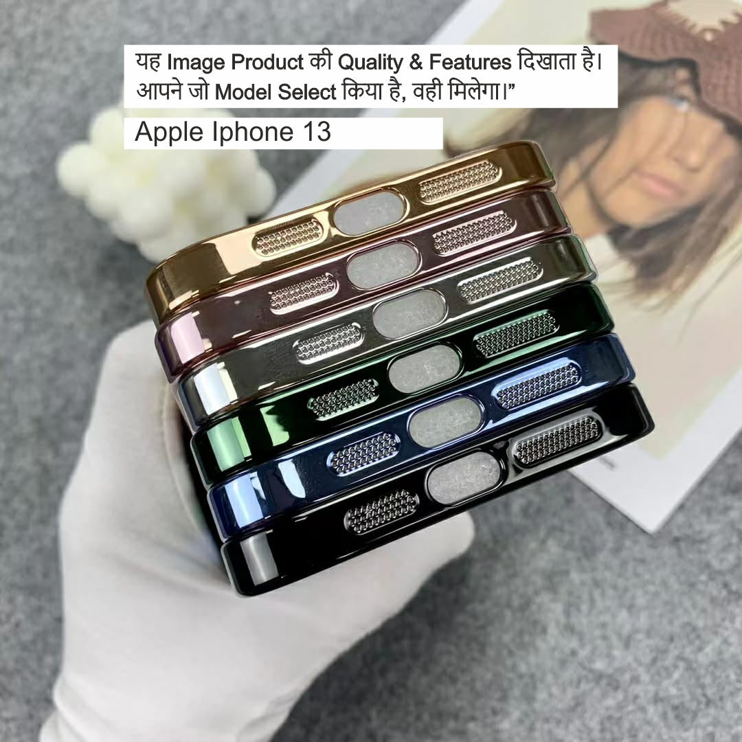 PC Chrome case with camera lens Case For Iphone 13