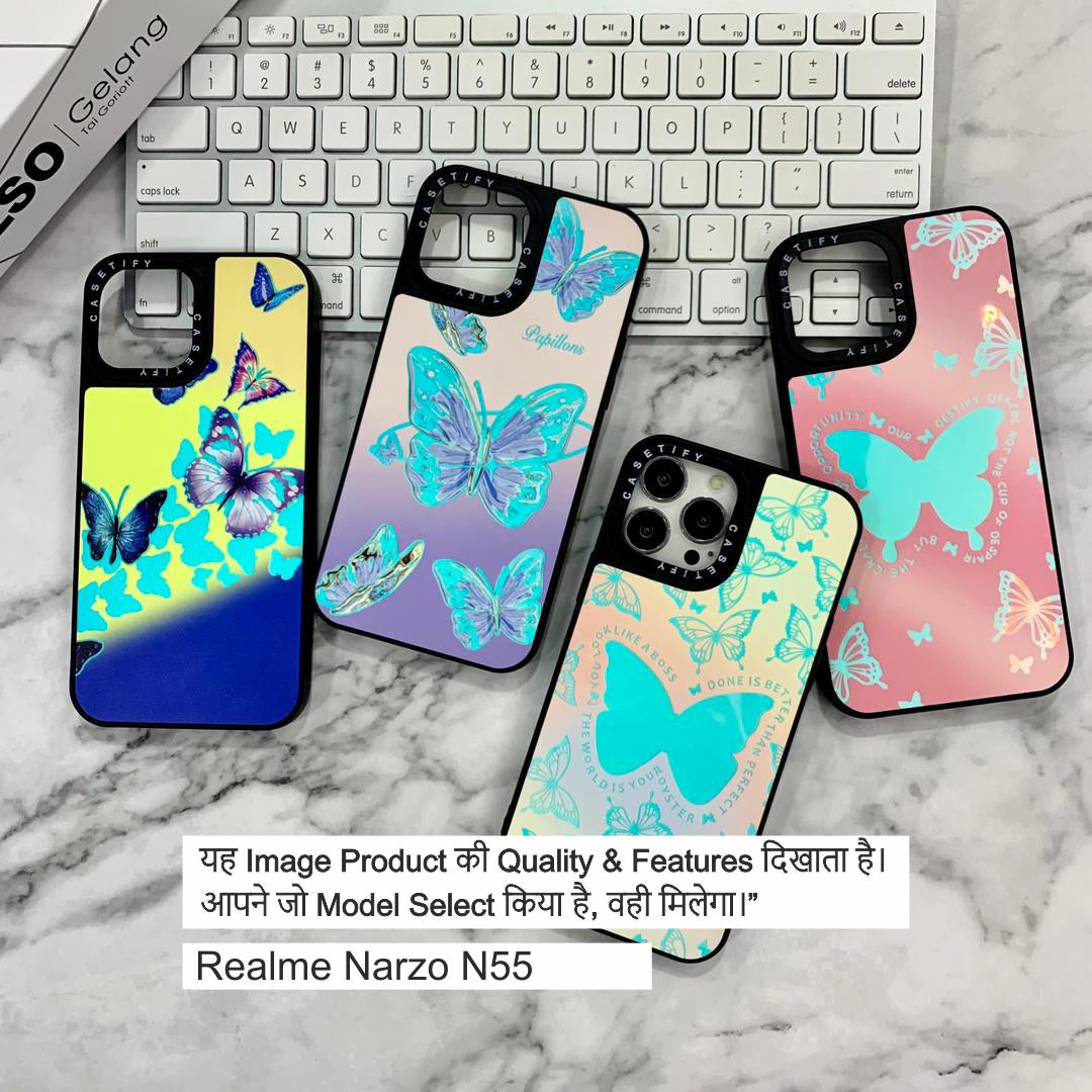 Night Glowing Butterfly Case Case For Realme Narzo N55