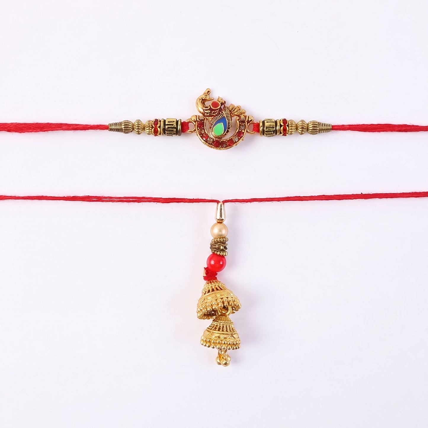Peacock Pendant Bhabhi Rakhi packaging view
