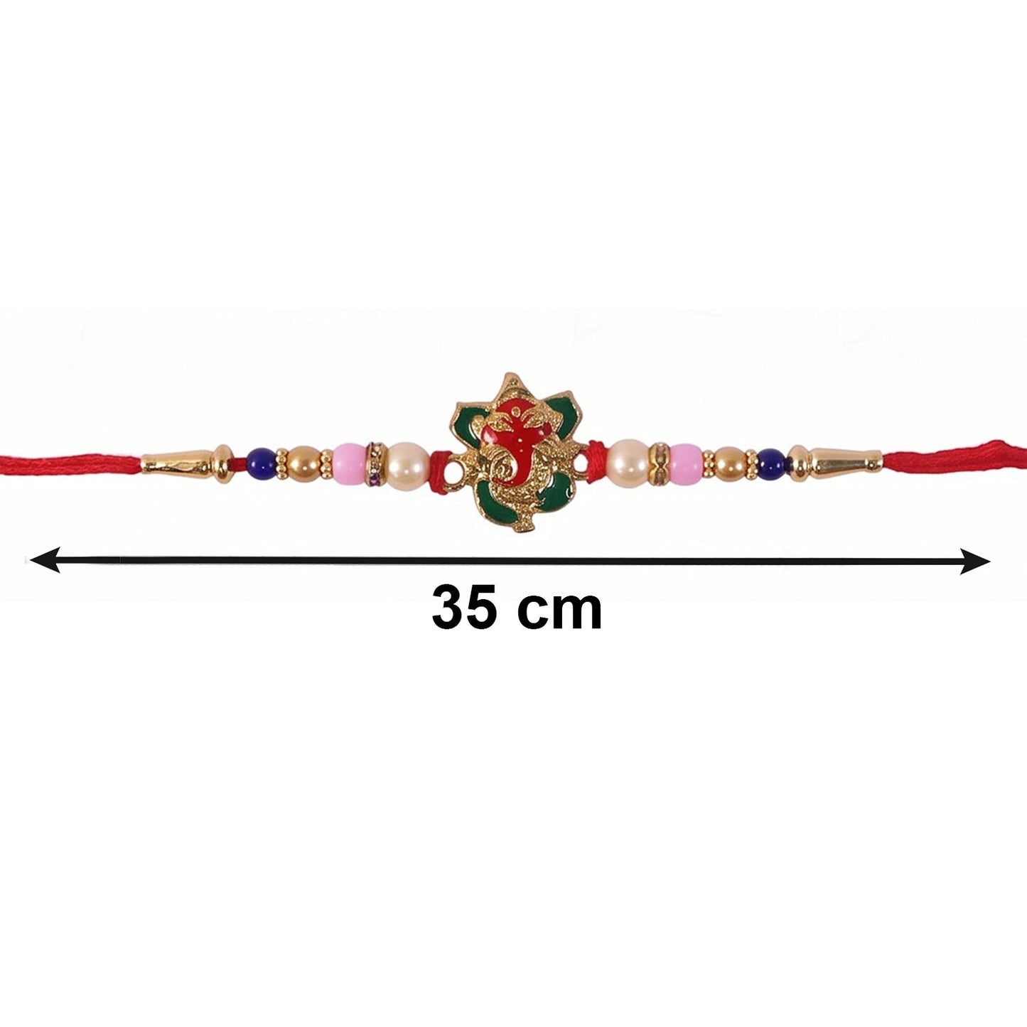 Artistic shot of Floral Peacock Bhabhi Rakhi displaying colors and beads