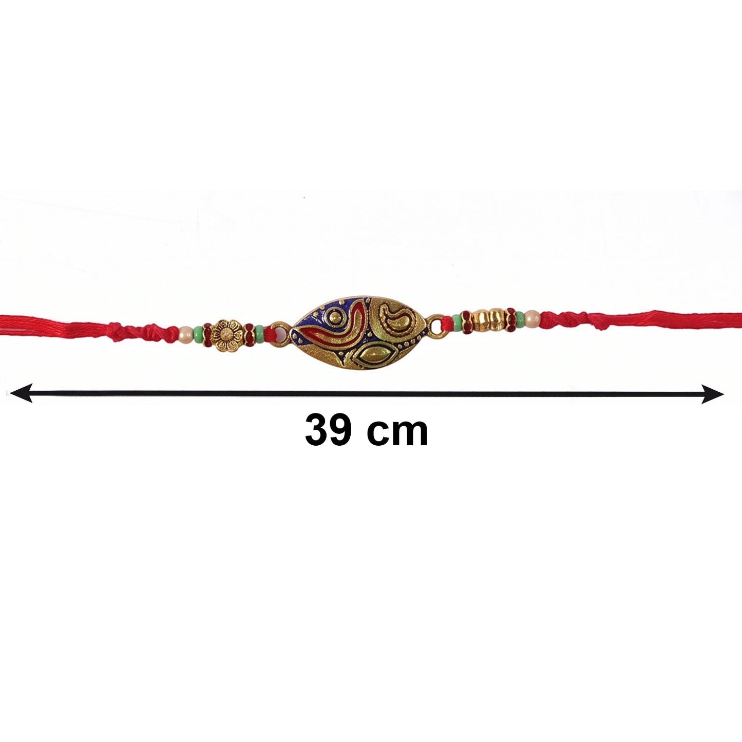 Colorful Meenakari Bhabhi Rakhi detailed design