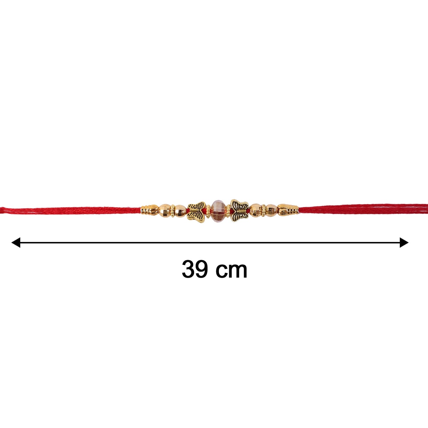 Sleek Stone Bhabhi Rakhi displayed on hand