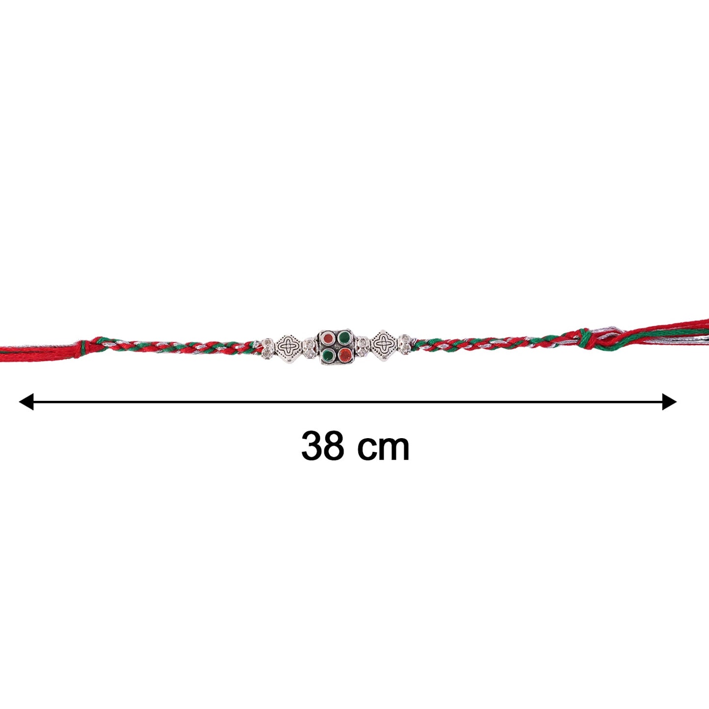 Detailed look at the floral design of the Bhabhi Rakhi