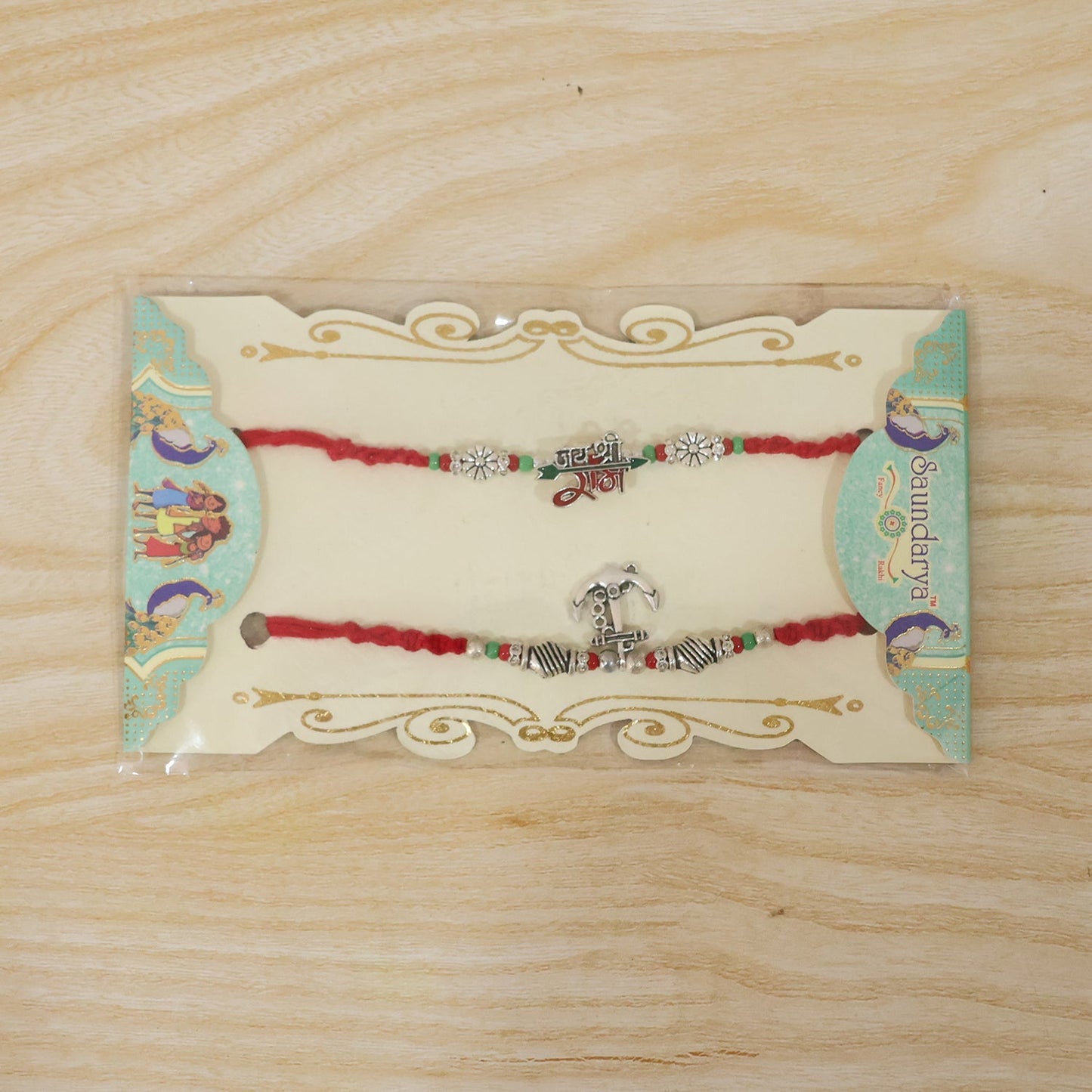 Bhaiya Bhabhi Rakhi Pair arranged with Raksha Bandhan traditional items