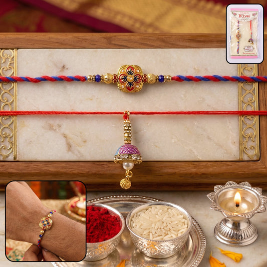 Floral Meenakari Designer Rakhi