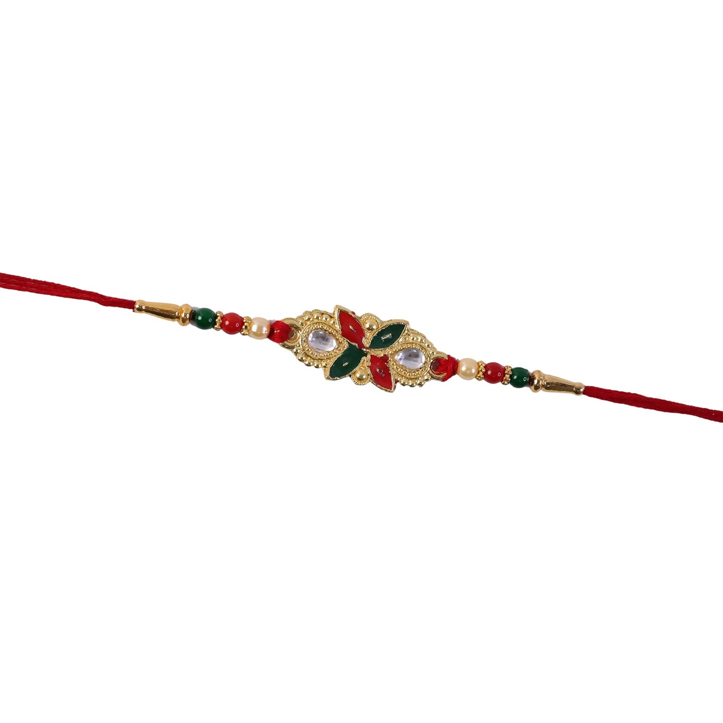 Floral Leaf Rakhi tied around wrist
