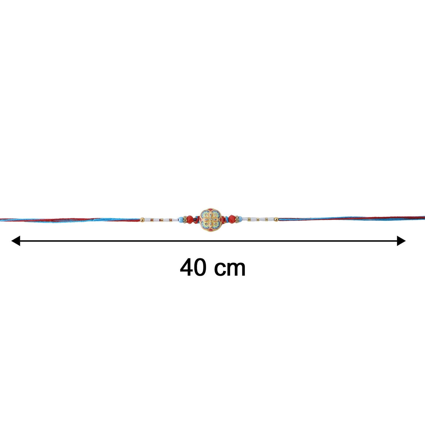 Multicolor Floral Design Rakhi with Beads (1 Pc)