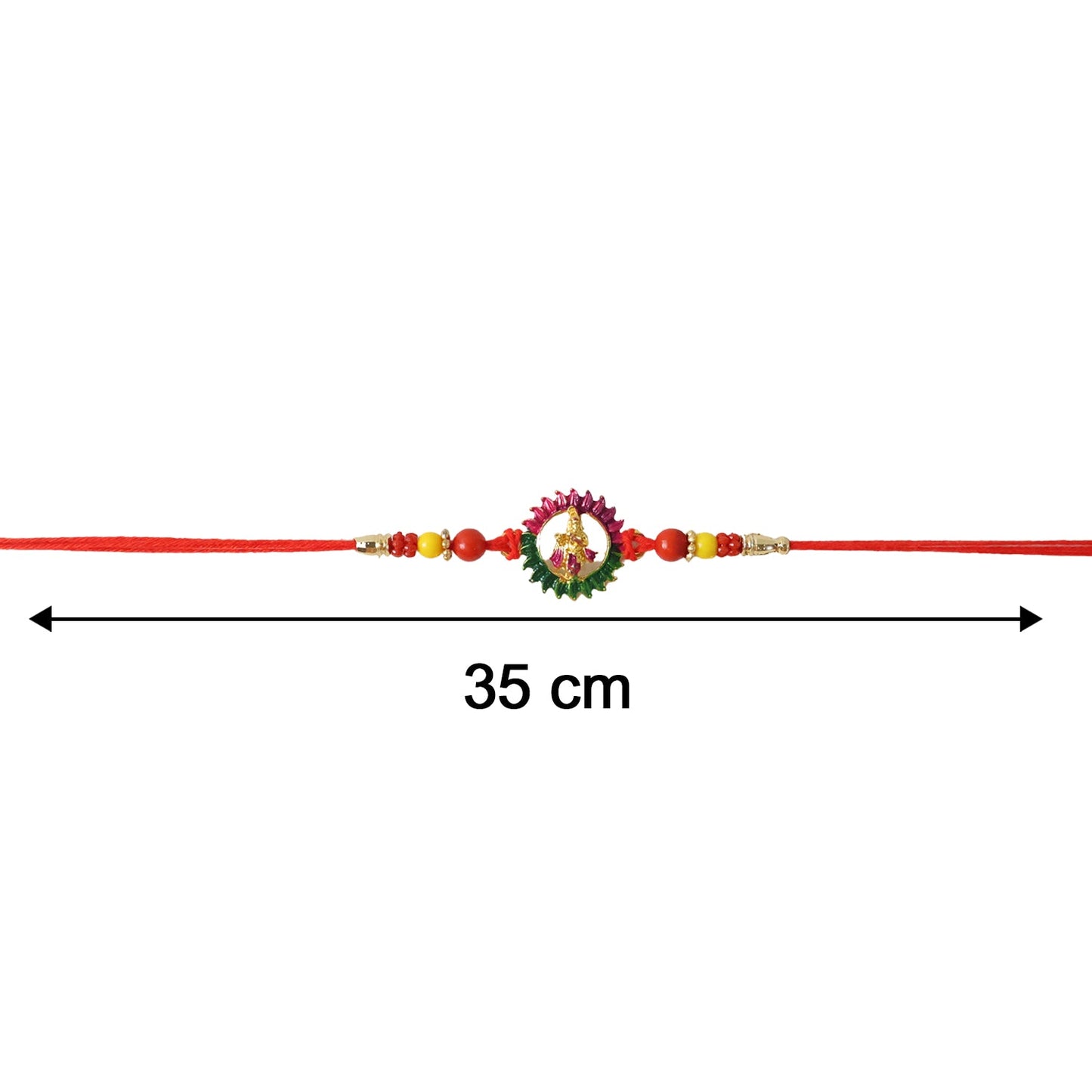 Traditional Circular Design Rakhi with Beads (1 Pc)