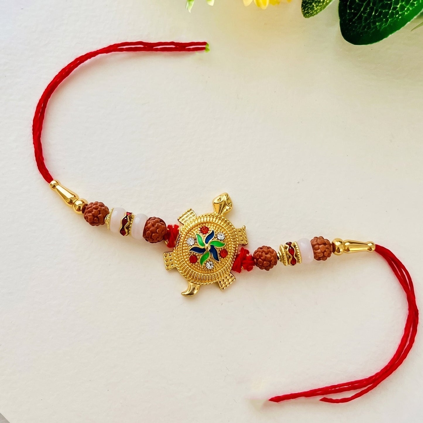 Lightweight and decorative Rakhi with turtle design