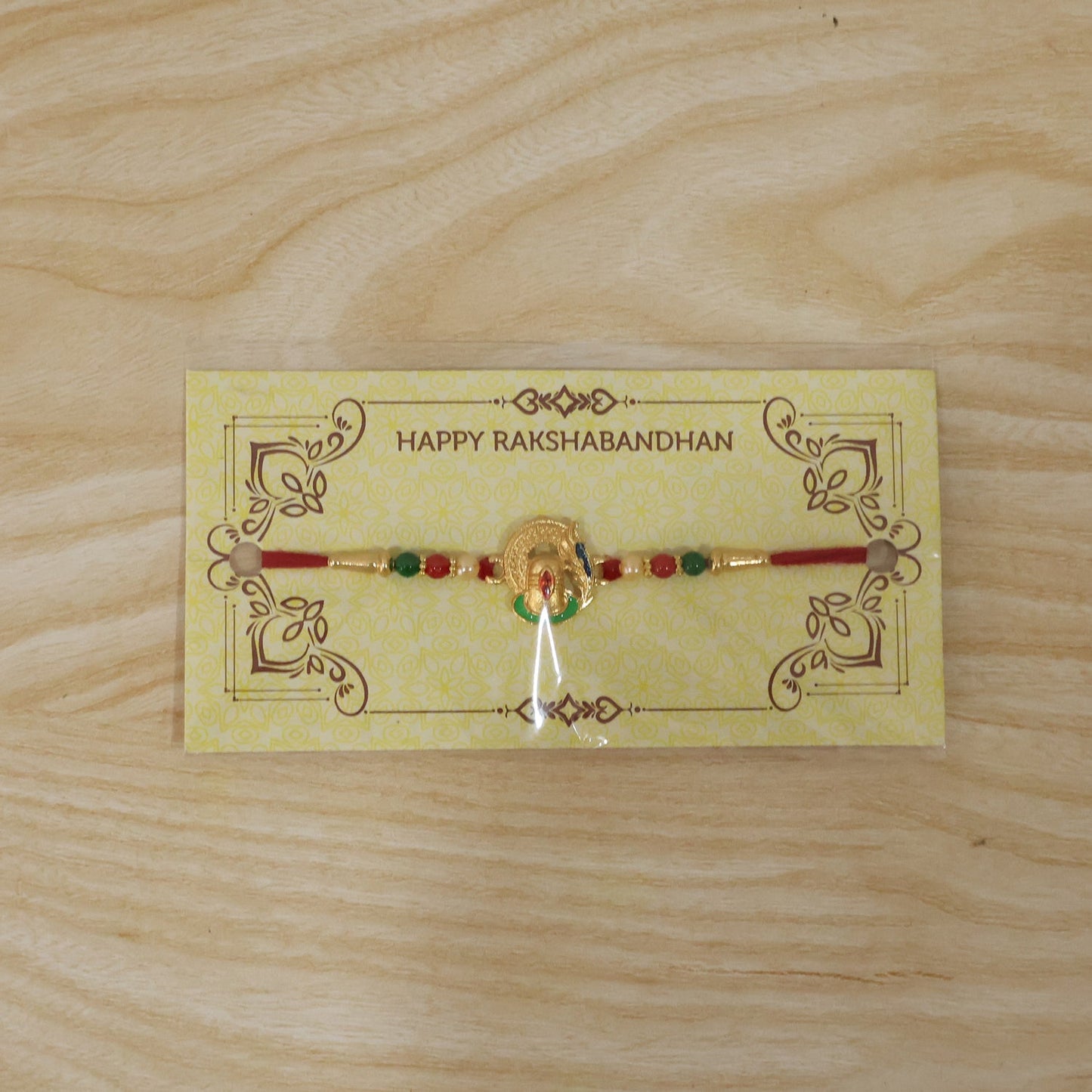 Complete set of Shivling Design Rakhi with beads