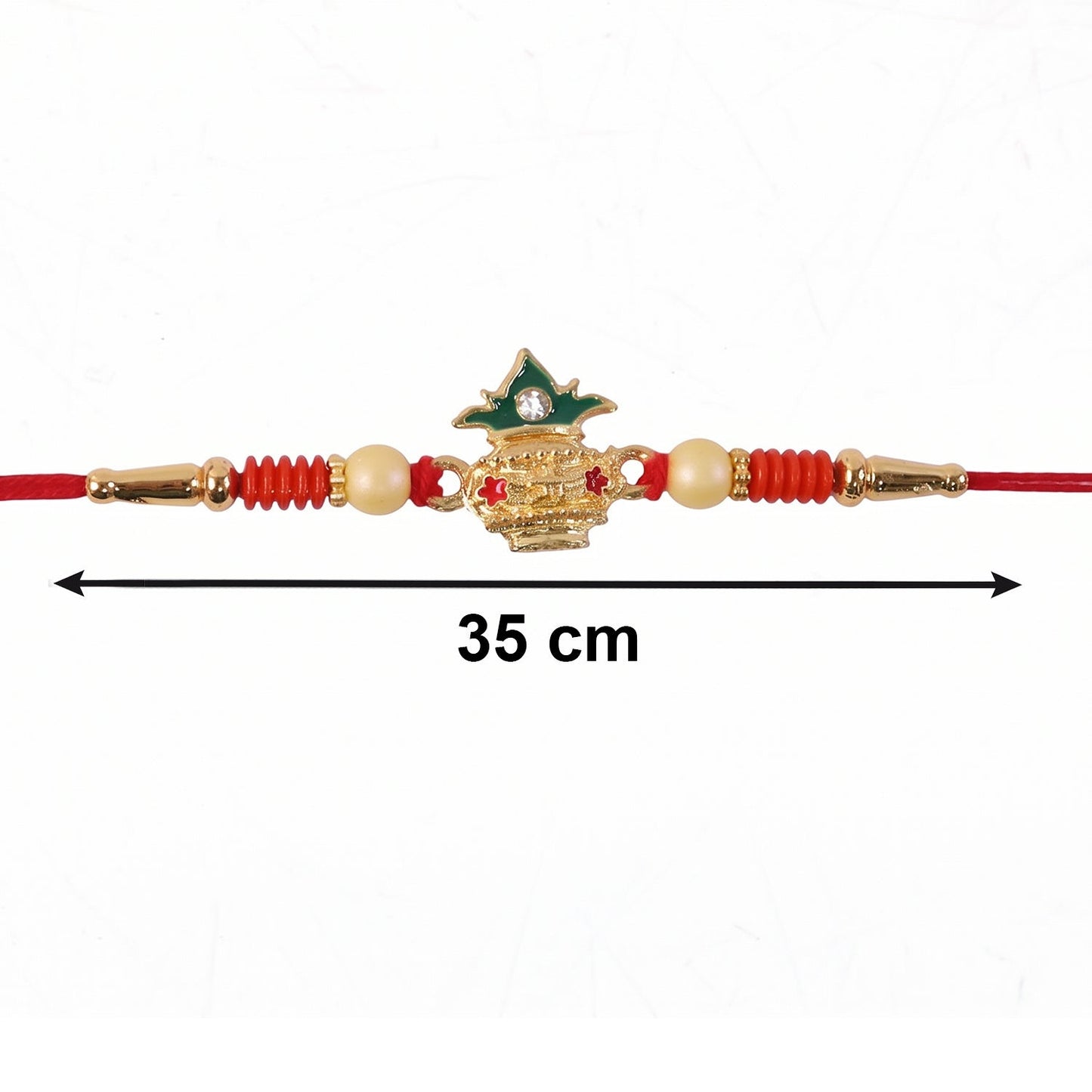 Soft thread and pearl bead Rakhi design
