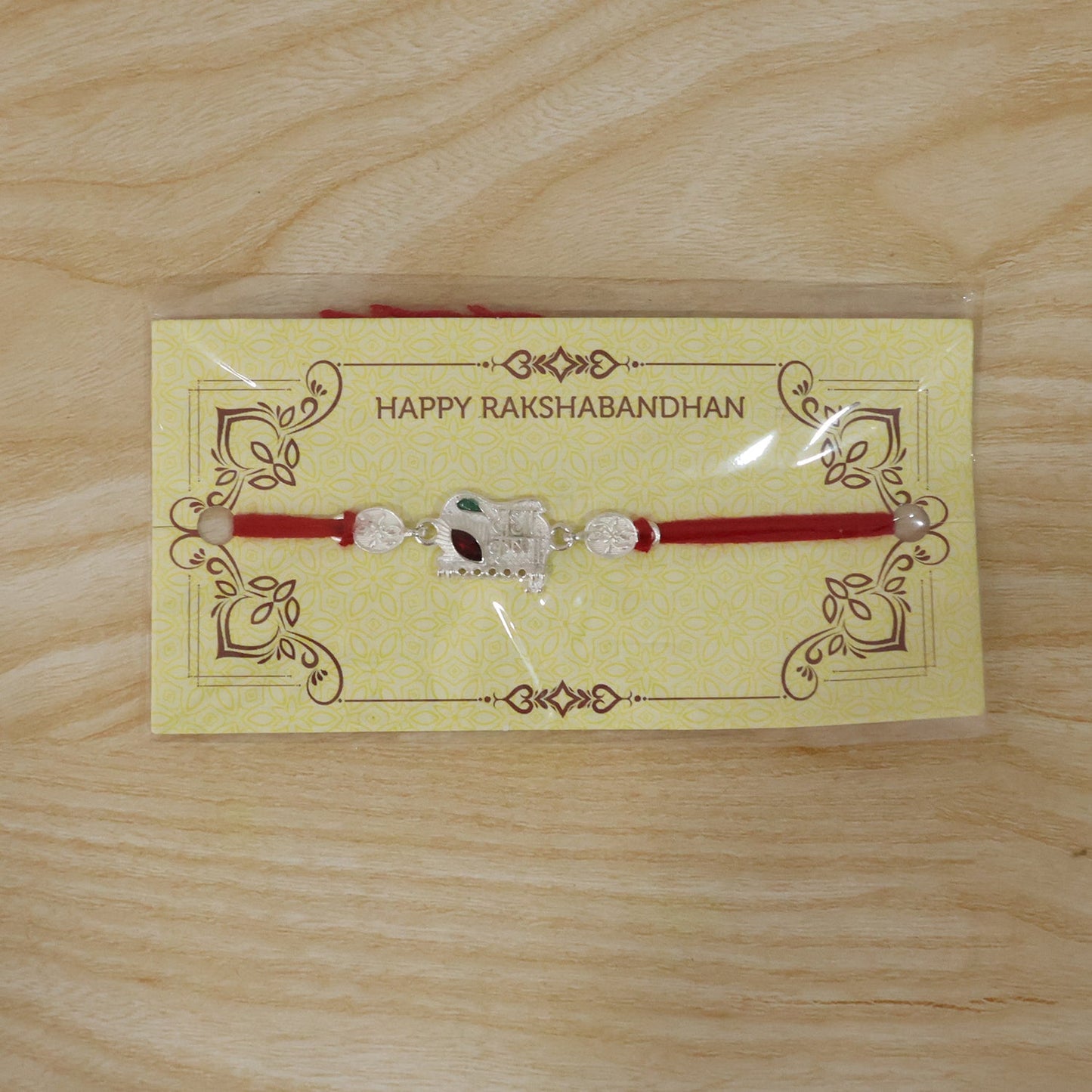 Radha Krishna Design Rakhi with Decorative Beads (1 Pc)