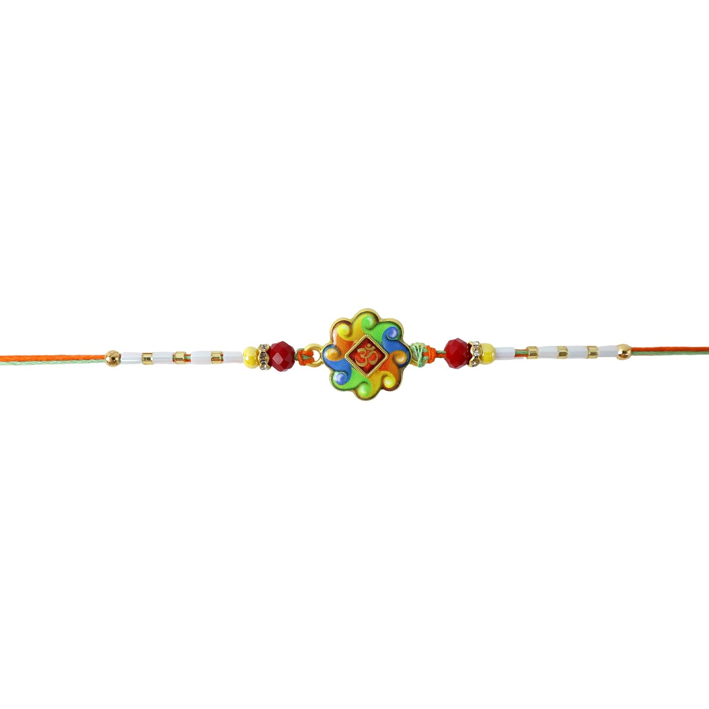 Stylish Om symbol on festive Rakhi