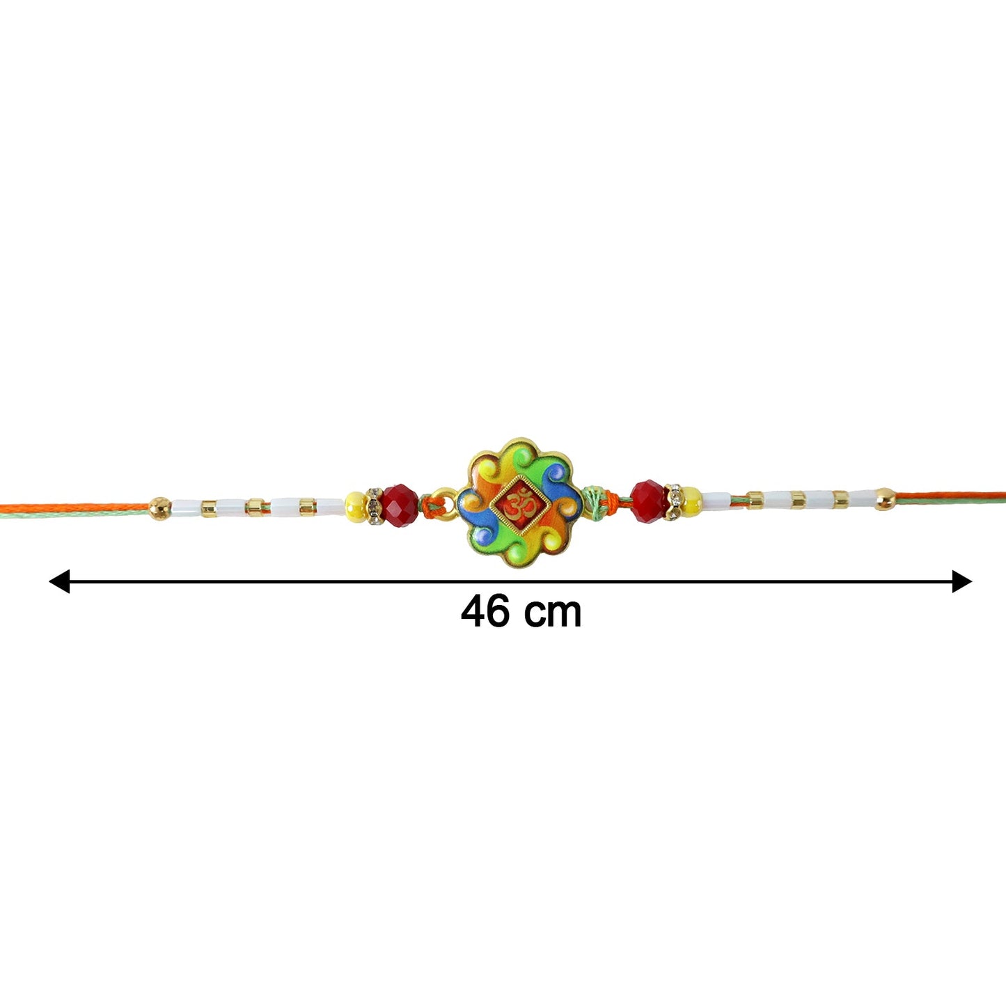 Soft thread tied Rakhi with bead details