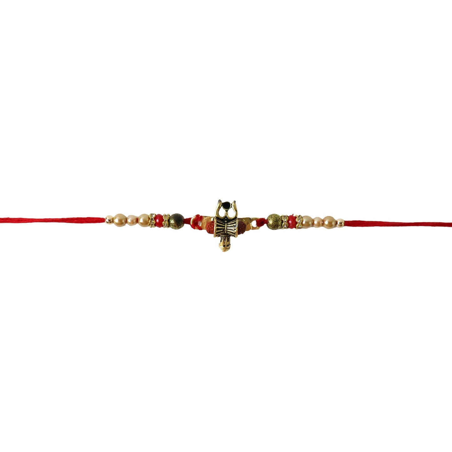 Damru Trishul rakhi with bead embellishments