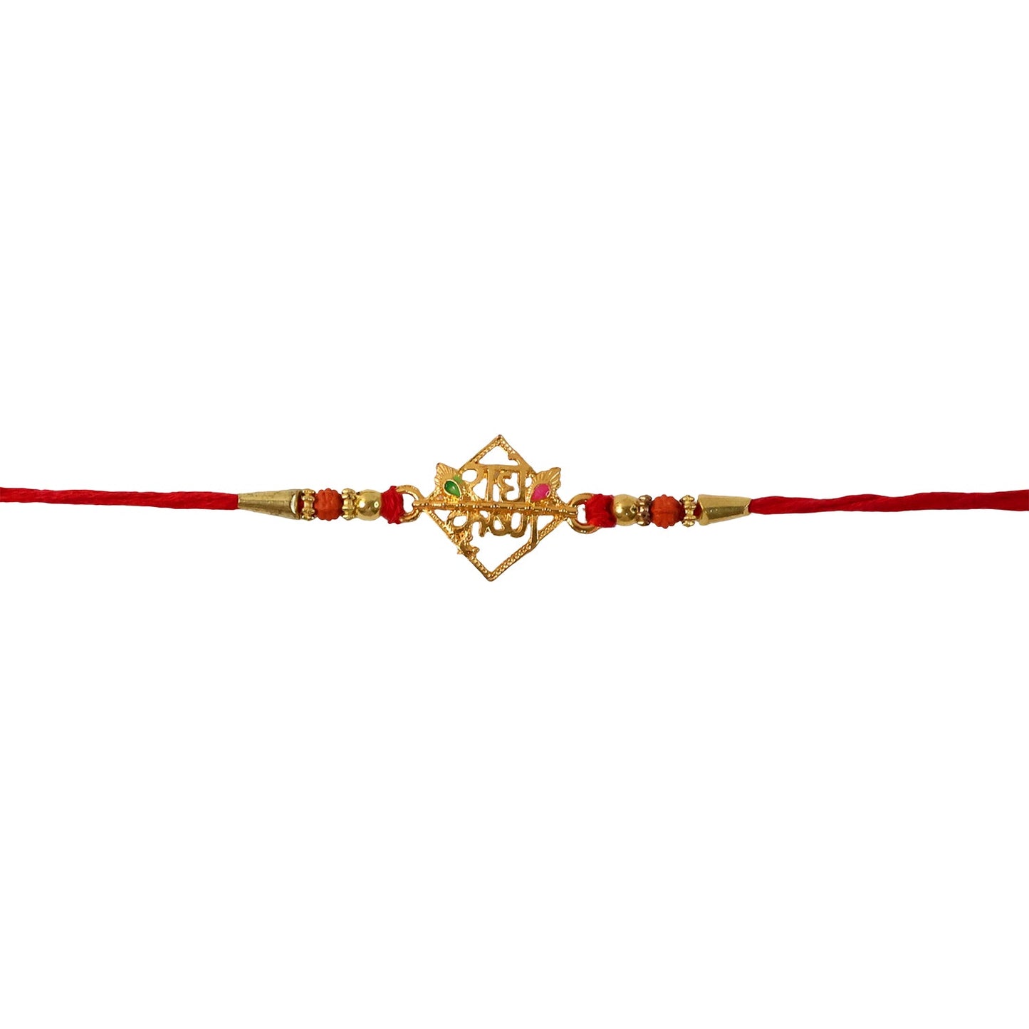 Radhe Krishna Designer Rakhi with Red Thread (1 Pc)