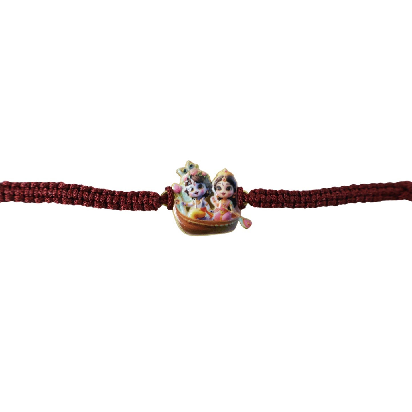 Side angle of Krishna Boat Fanсy Dori Rakhi