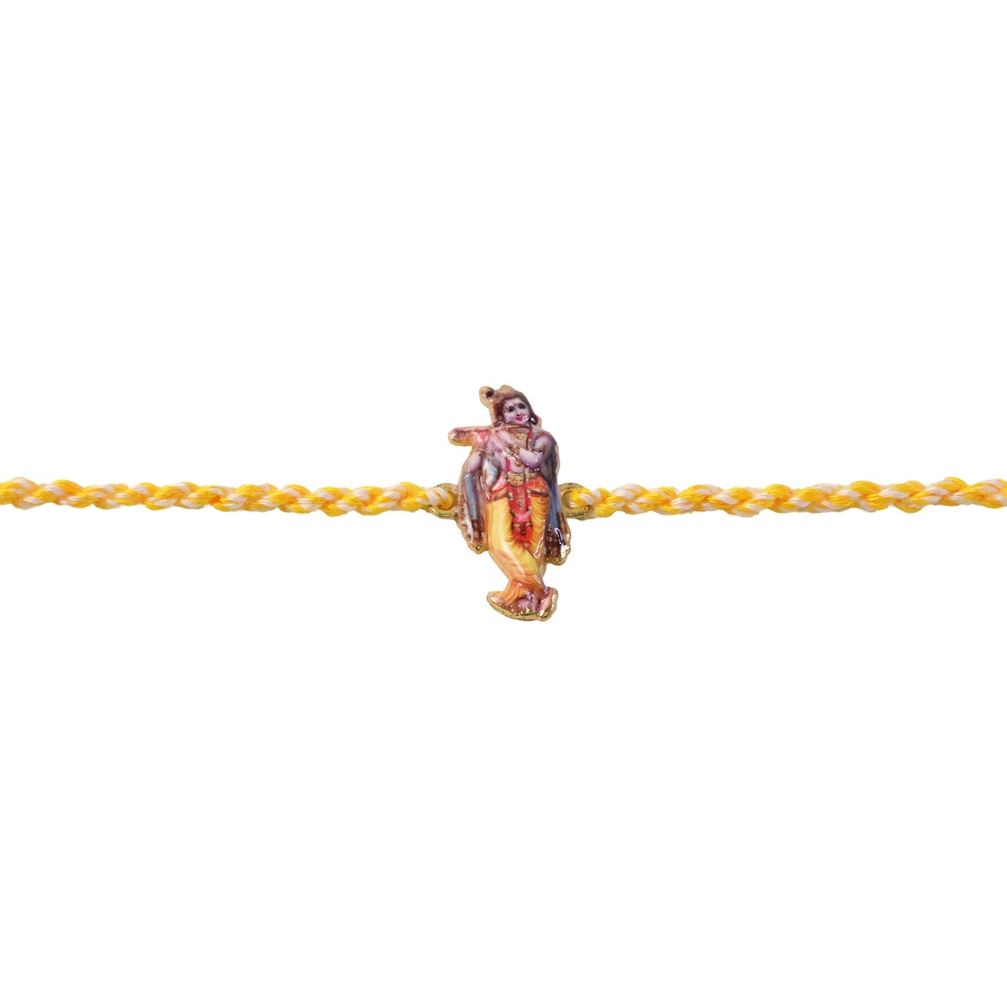 Festive Krishna Flute Charm Rakhi for brother