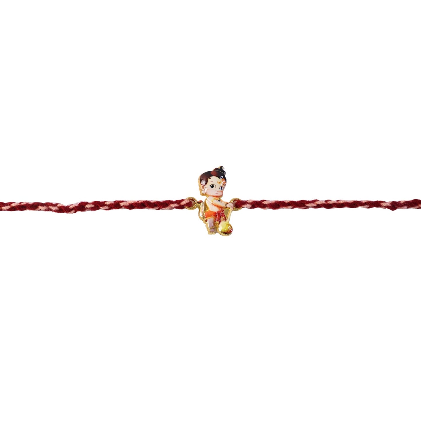 Zoomed image of knot and threads of Fancy Dori Rakhi