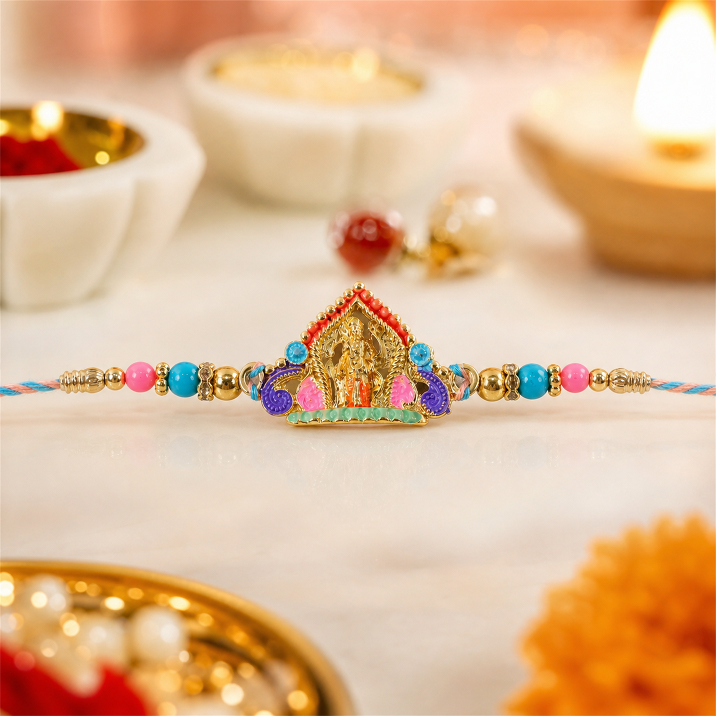 Traditional style Divine Idol Charm Rakhi