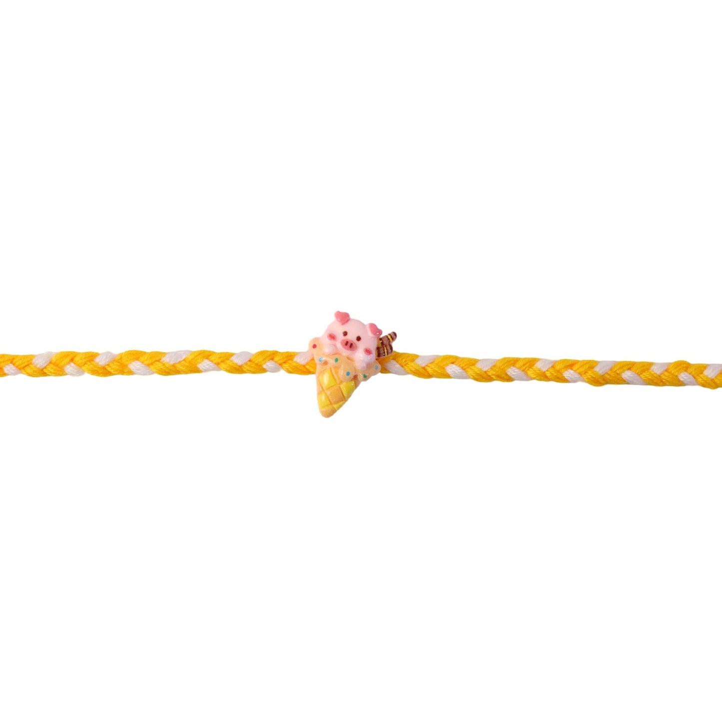 Elegant colorful Cute Pig Ice Cream Fancy Dori Rakhi