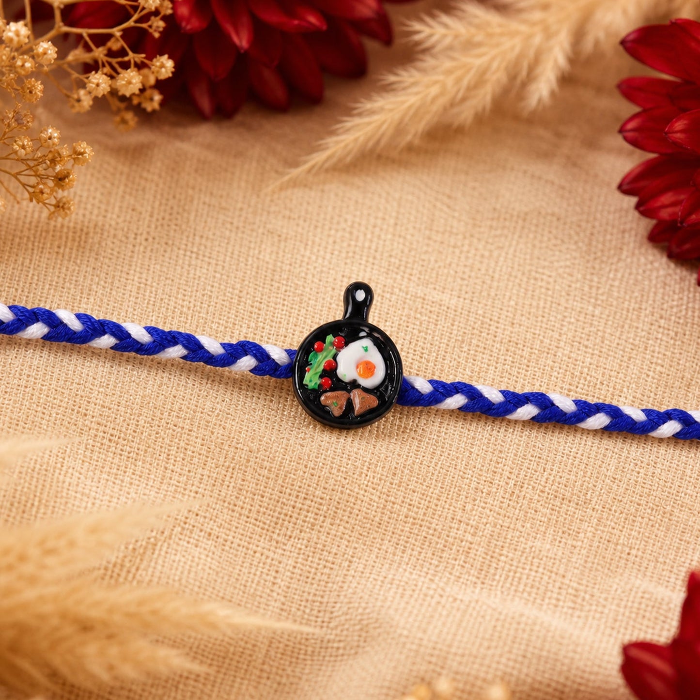 Mini Frying Pan Fancy Dori Rakhi full design