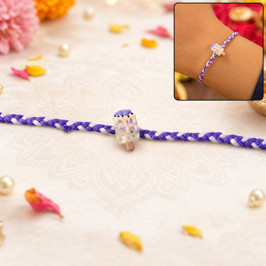 Ice Cream Fancy Dori Rakhi for Brother (1 Pc)