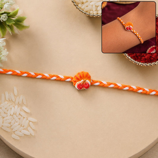 Cherry Pastry Charm Fancy Dori Rakhi for Brother (1 Pc)