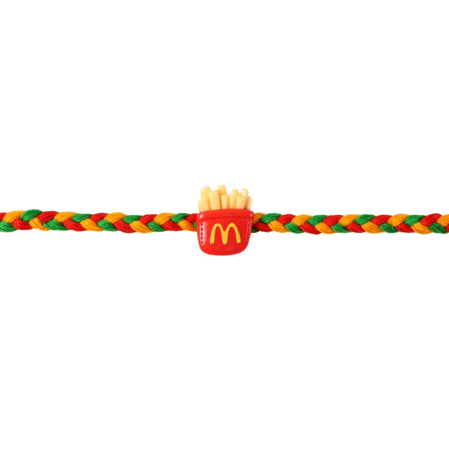 French Fries Charm Rakhi with neat finish and colorful thread