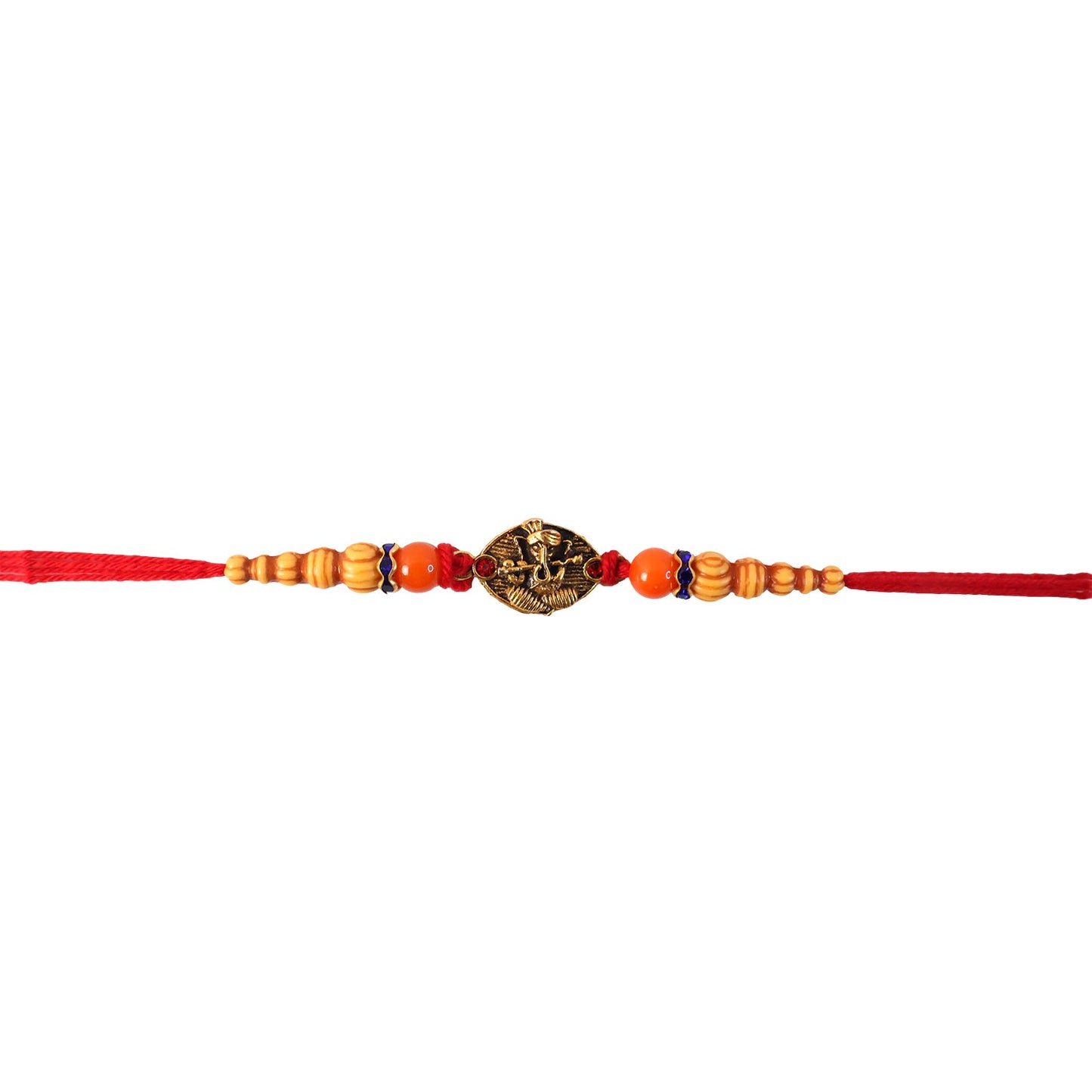Elegant wooden beads rakhi for brother gift