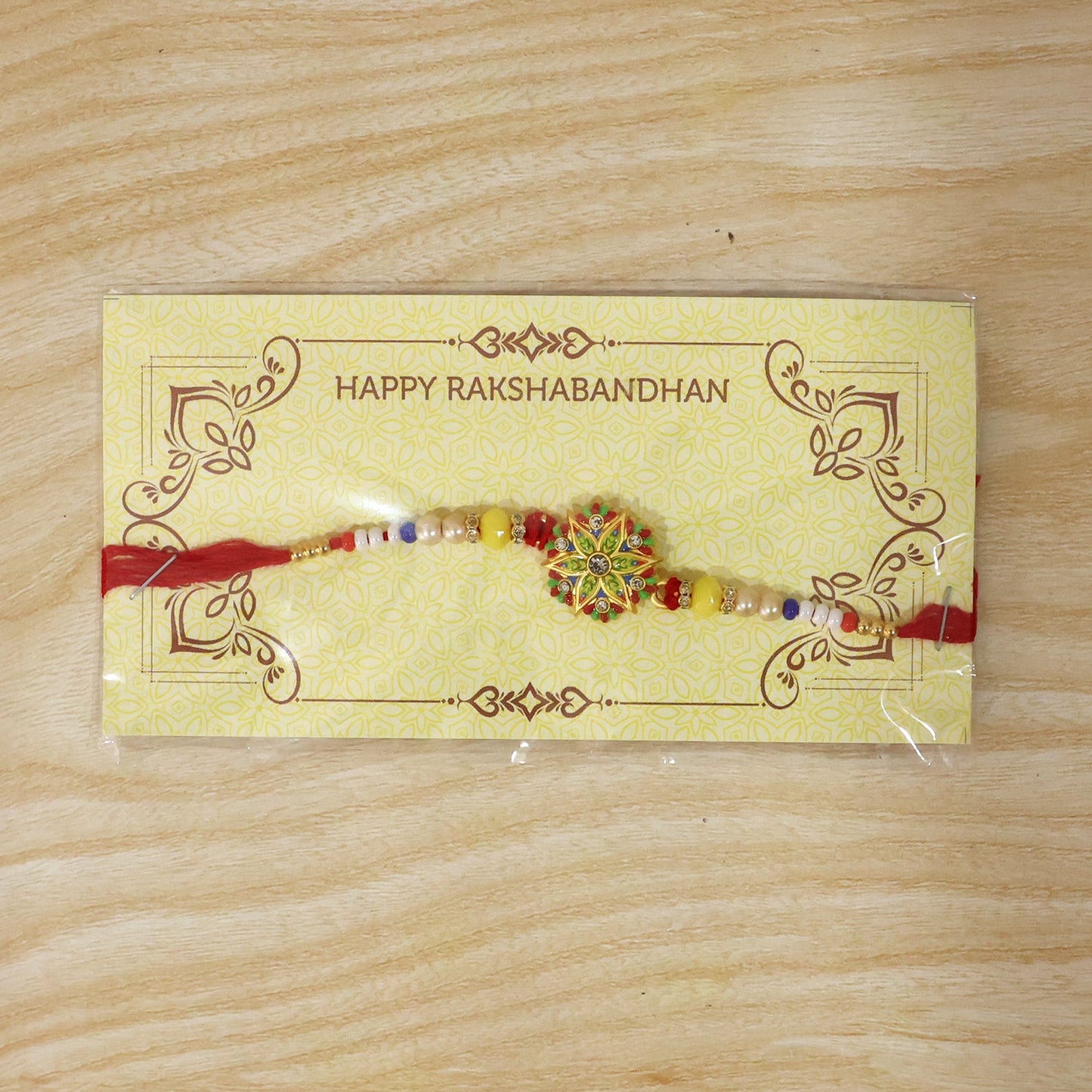 Star Flower Beaded Rakhi multiple angles