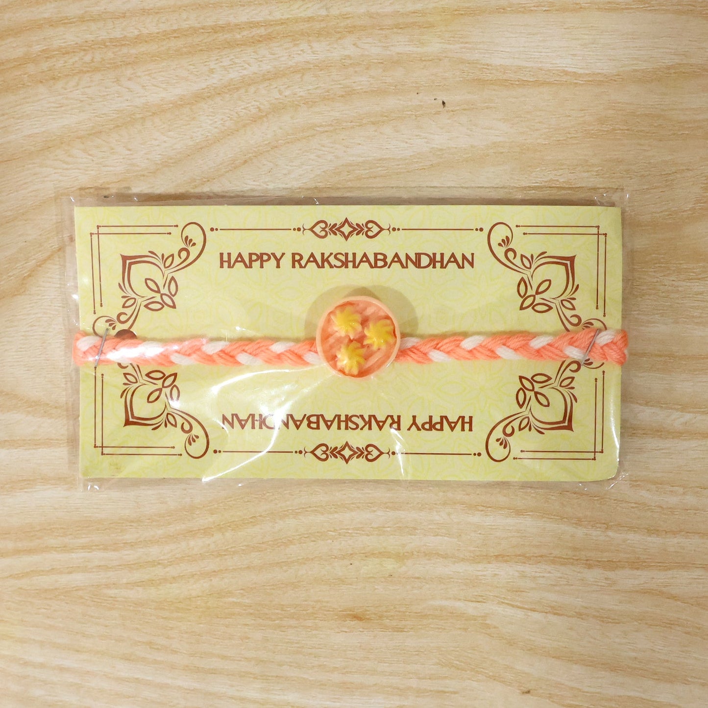 Sweet Round Charm Braided Thread Rakhi for Brother (1 Pc)