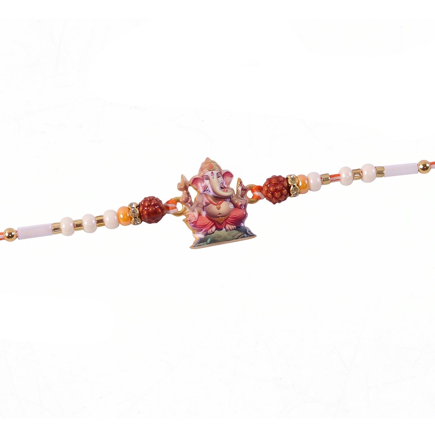 Lord Ganesha Rakhi with Rudraksha Beads